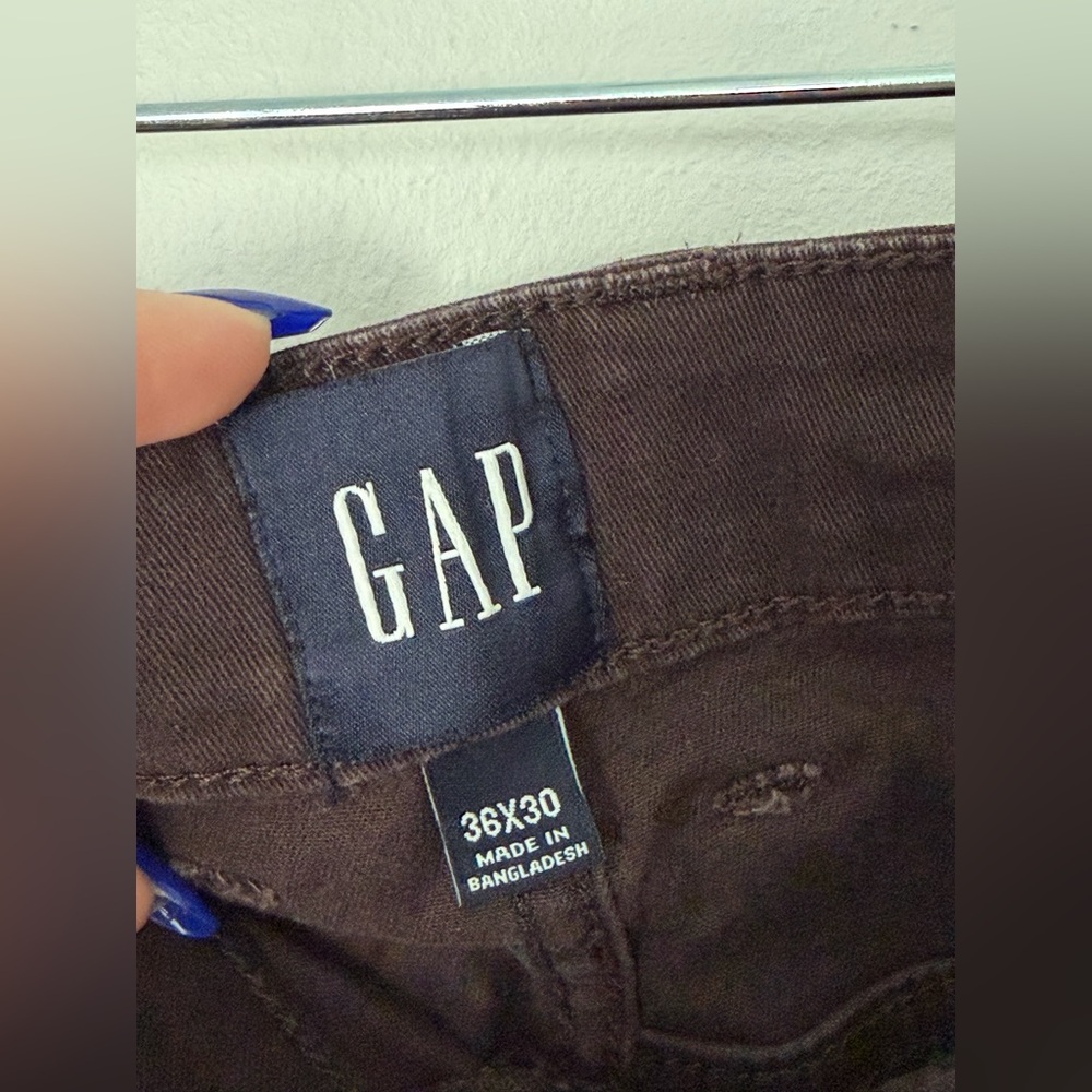 GAP Slim Fit 36x30 5-Pocket Pant Brown - Picture 6 of 13